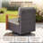 Palomares 6-Piece Outdoor Conversation Set With Swivel Gliders And Square Fire Pit Table, 7-Person Wicker Patio Seating With Armchairs-253674650-253674651