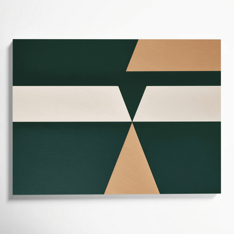 Minimalisme 53, art mural sur toile verte, H 12 po x l 18 po