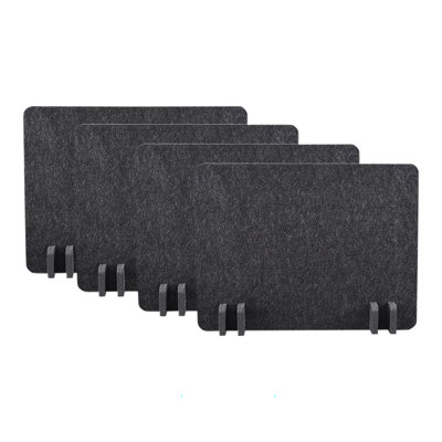 Raw Noise And Distraction Reducing Freestanding Acoustic Desk Divider Mounted Privacy Panel (Castle Grey, 20.9" X 16" , 4-Pack)