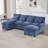106" U Shape Sectional Sofa Cloud Couch-775647329