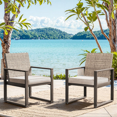 Patio Dining Chairs With Armrests by Latitude Run