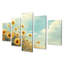 "Tournesols de campagne dans le vent - Décoration murale tournesols - Art mural traditionnel 5 pièces