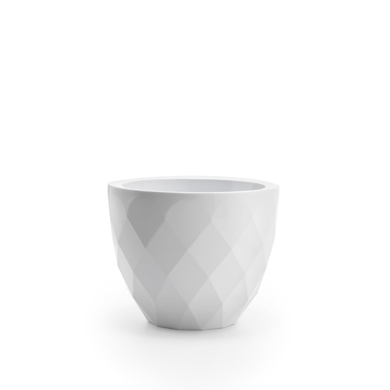 Pot de fleurs en résine Nano, Blanc, H 4,7 po x l 5,5 po x P 5,5 po