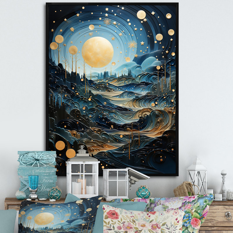 «Uranus Mirage II» sur toile, 32" H x 16" W, Cadre flottant noir