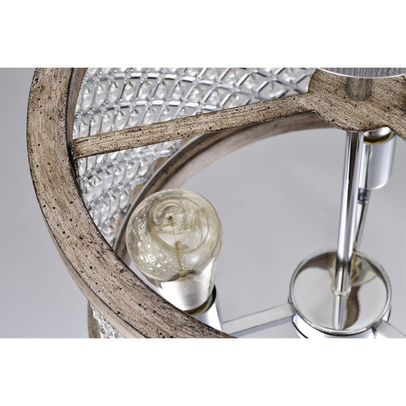 Crystal LED Semi Flush Mount, Chrome