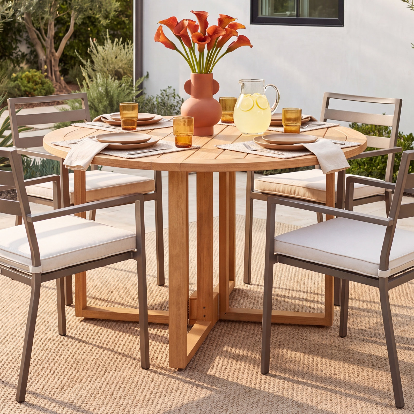 Keat 47.3'' Fliptop Outdoor Dining Table