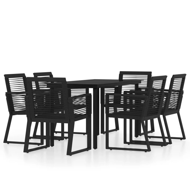 Ebern Designs Garden Dining Set, 74cm H x 140cm W x 70cm D