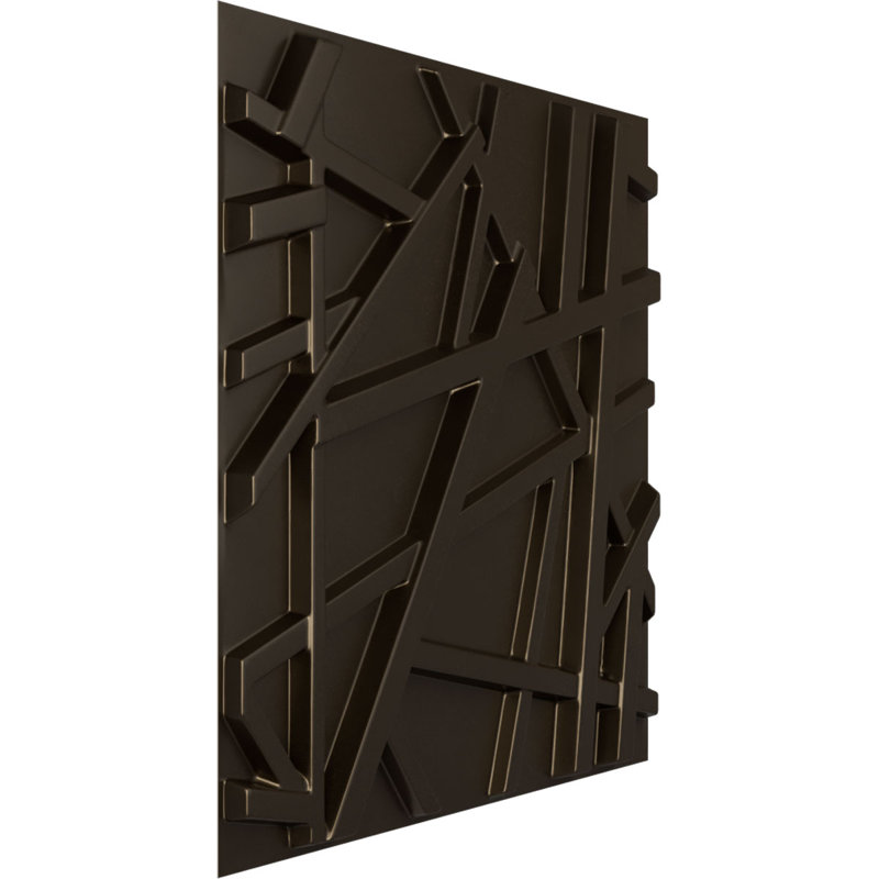 Panneau mural 3D décoratif Evergreen EnduraWall l 19 5/8 po x H 19 5/8 po, bronze foncé métallique (couvre 2,67 pieds carrés)