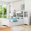 Lit plateforme en bois polyvalent avec tiroirs et tablettes Dorann-362554483