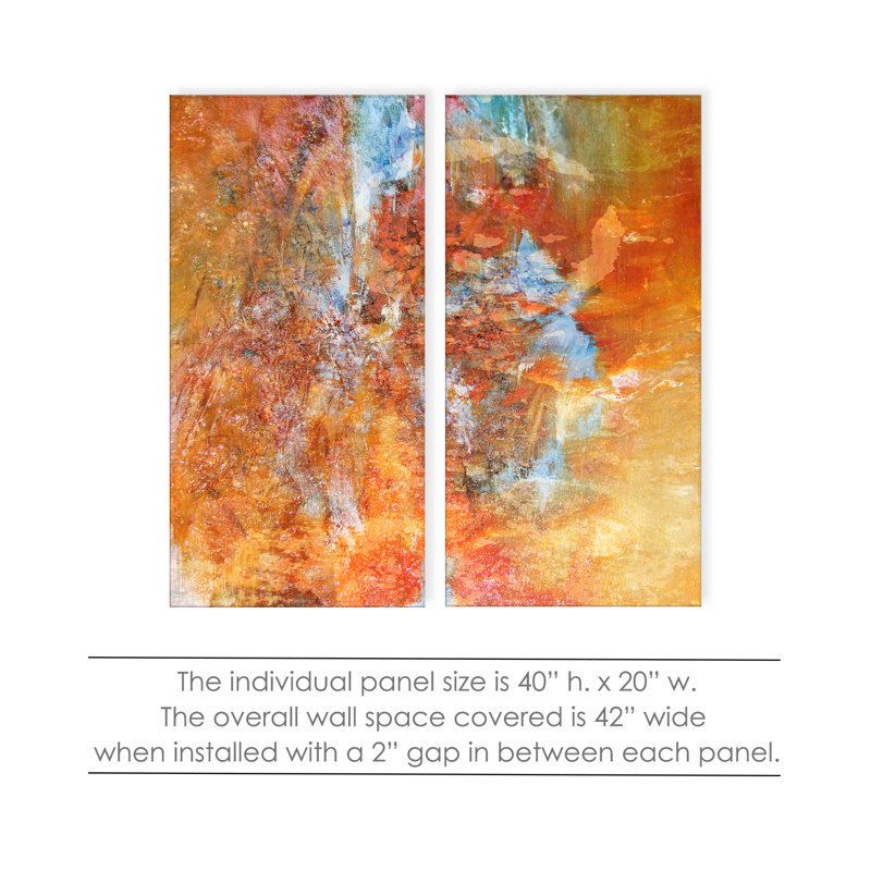 "Abstract" par Tristan Scott, ensemble de 2 impressions sur toiles