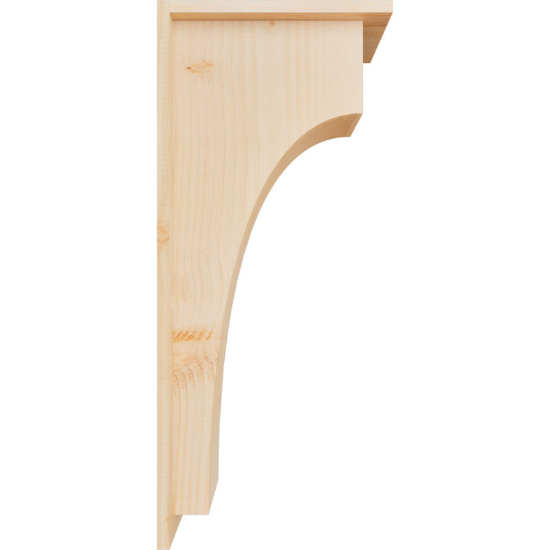 Corbeau Huntington avec plaque arrière, H 28 po x l 7,5 po x P 12 po, Sapin de Douglas, Lisse
