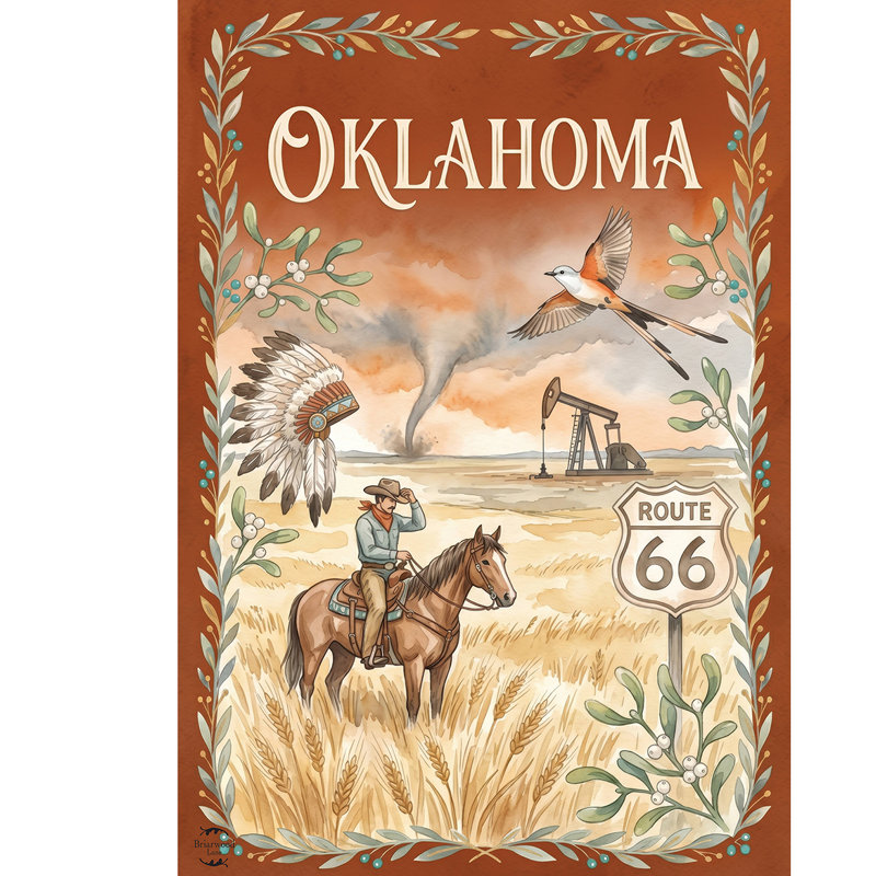 Drapeau de jardin « Fierté de l'État d'Oklahoma » 12x18