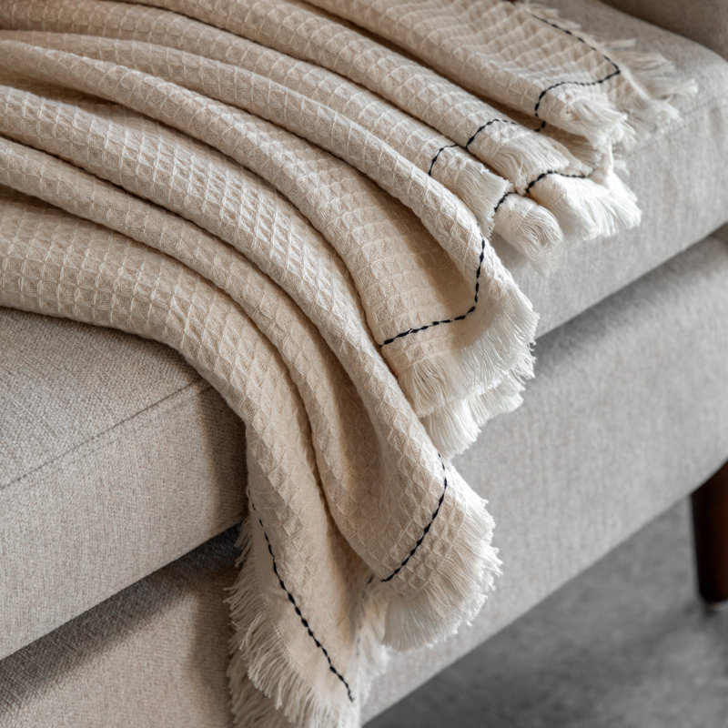 Gallery Direct Throw, Cream