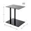 Engud Glass Top Floor Shelf End Table