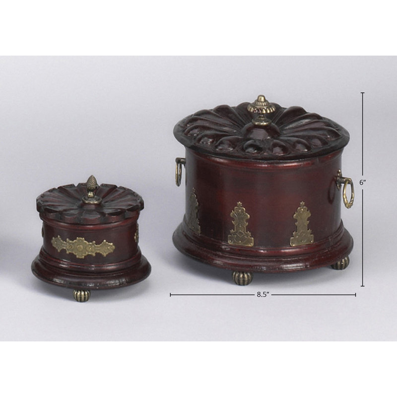 2-Piece Round Decorative Box Set