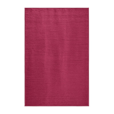 Machine Washable Solid Purple Area Rug
