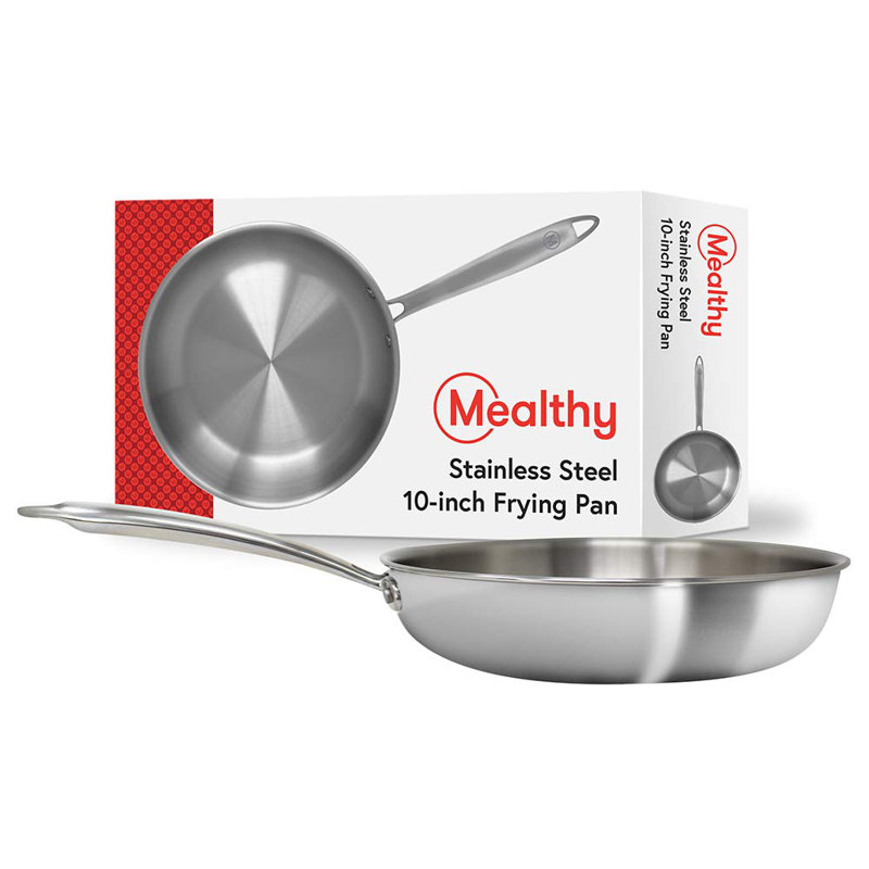 Poêle à frire en acier inoxydable 10 po Mealthy