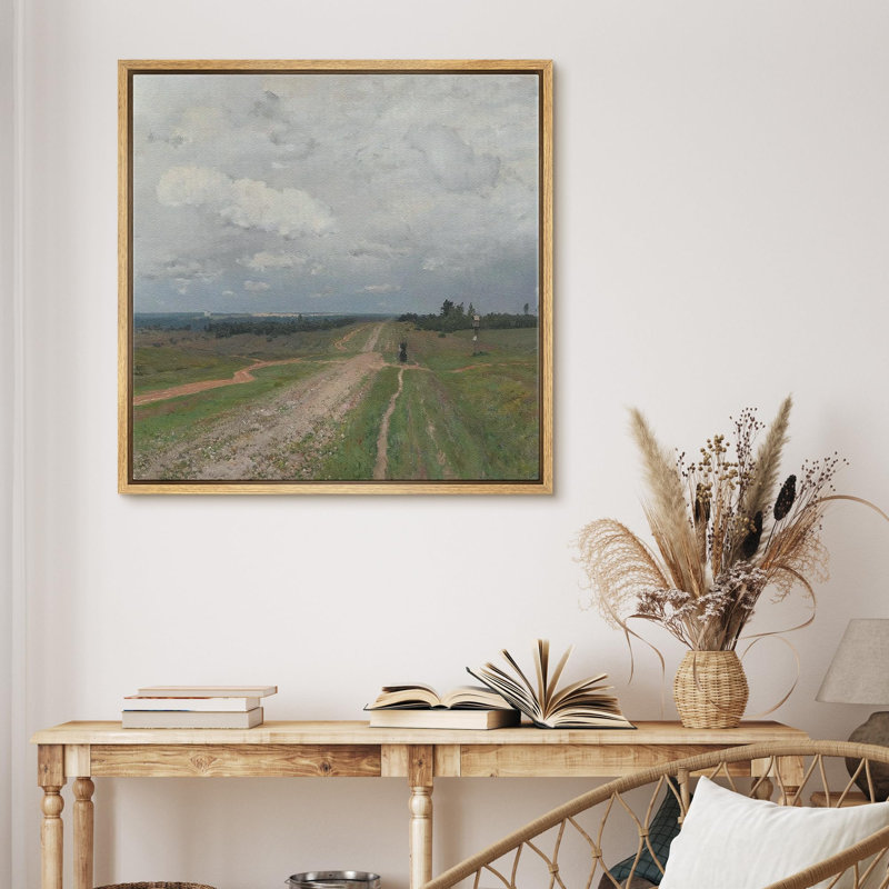 Route de campagne avec charrette à cheval, paysage rustique, illustrations, réalisme, décor, panoramique, terre encadrée