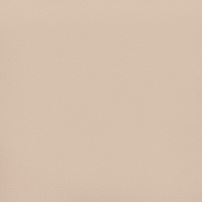  Lit sommier tapissier avec matelas cappuccino et similicuir blanc, Beige