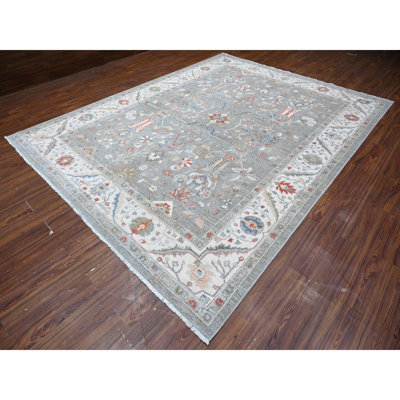 Tapis oriental Sharha noué à la main 9 pi 2 po x 11 pi 10 po Heris