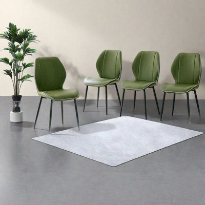 Ensemble de 4 chaises de salle à manger en cuir PU confortables et modernes pour la maison