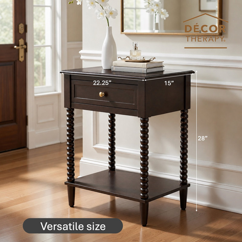  Table de bout Preston Traditional, Dark Brown Wood