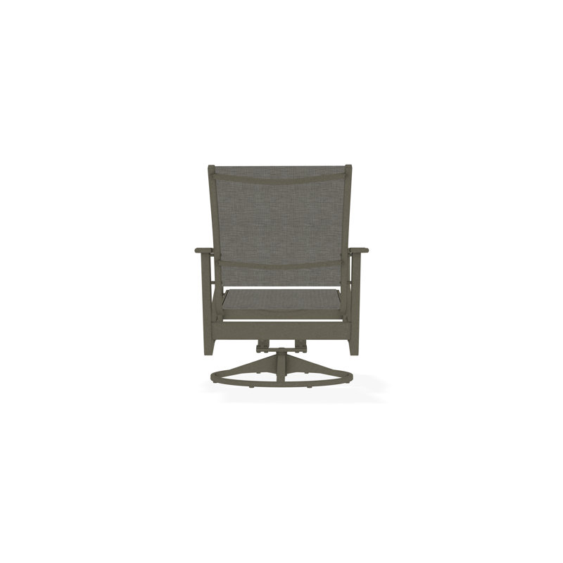 Wexler Swivel Outdoor Lounge Chair, Storm, Burke