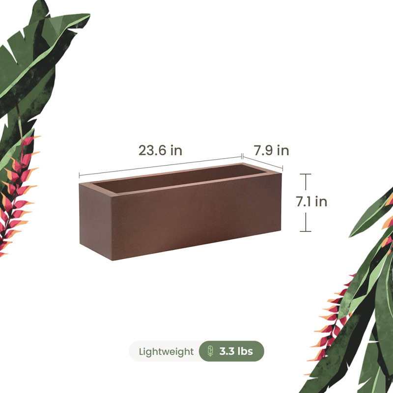 Benedikta Pot Planter, Marbled Brown
