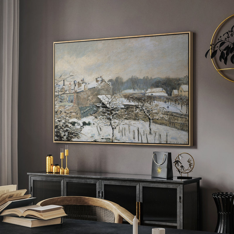 Paysage rétro - CCLxxix, Toile naturelle avec cadre flottant, H 37 po x l 25 po x P 2 po