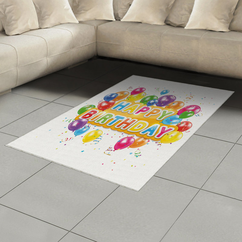 Festival High Density Long Fiber Poly Threads Decorative Area Rug Carpet, Rectangle 4' x 5'8"