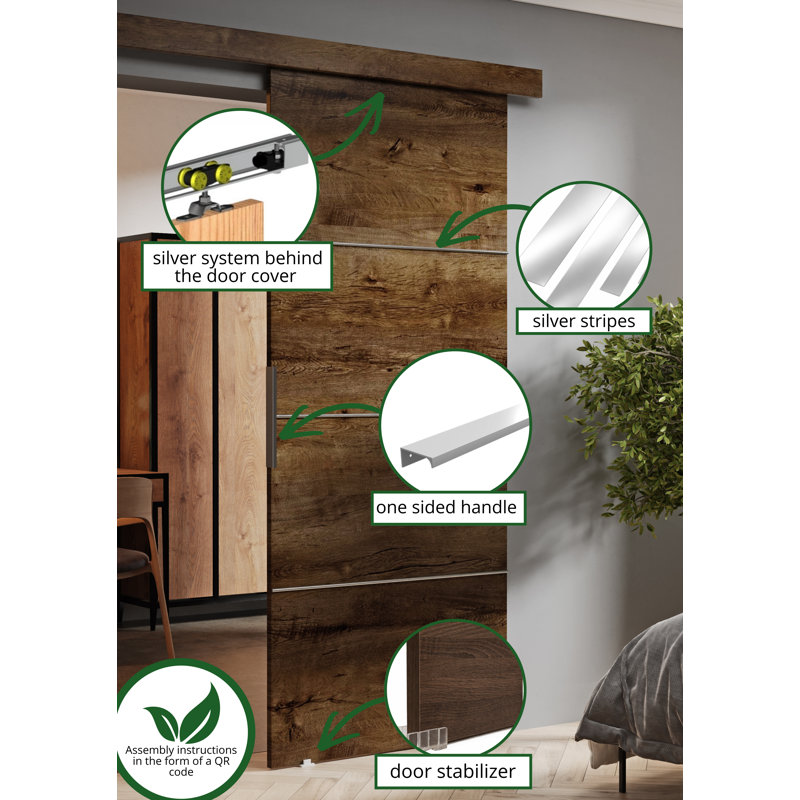 DOOR MALIBU 1, 86cm x 205cm, Dark Ash