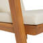 Fauteuils club d'extérieur en bois avec coussins bruns - structure solide, siège à lattes ouvertes à eau, capacité de 300 lb, l 26,15 po x P 31,77 x H 30,1 po pour 2 coussins beiges