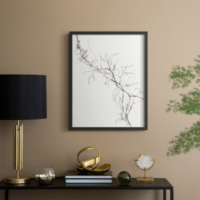 Vintage Floral Print XXI Framed Print - Solid Wood