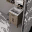 Meuble-lavabo simple en chêne gris 20 po X P 18 po D, dessus en acrylique et robinet-117980128