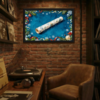 Motif décoratif de rouleau de papier d'emballage de Noël