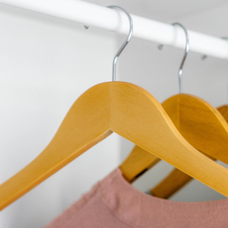 Harbour Housewares - Strong Wooden Clothes Hangers, Brown