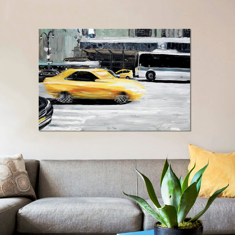 « speed », impression sur toile, H 26 po x l 40 po x P 1,5 po, Toile tendue, Pas de tapis