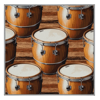  Washable Congas Music Area Rug
