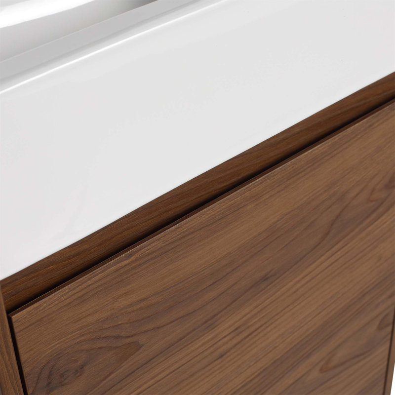 Kaniya 10'' Single Bathroom Vanity with Ceramic Top