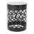 Modern Outdoor Iron End Table - Black Metal Side With Powder-Coated Frame, No Assembly Needed Cut Design For Patio-3682588
