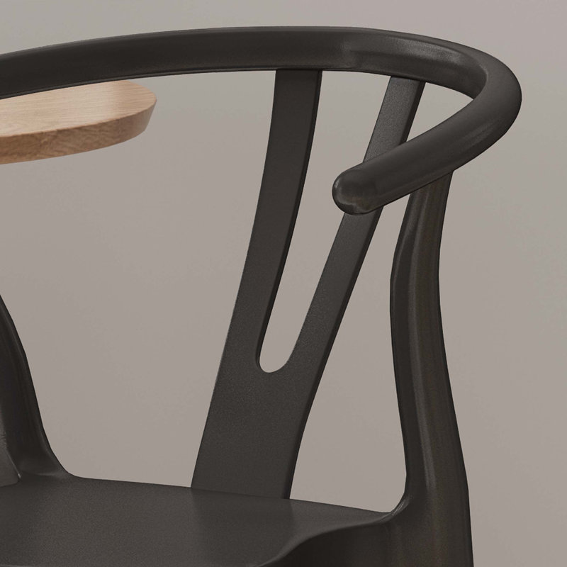 Chaise de salle à manger en plastique, ensemble de 2