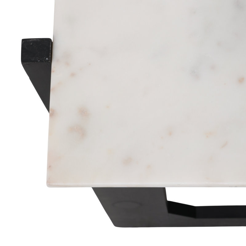 Console rectangulaire en marbre avec base Criss Cross
