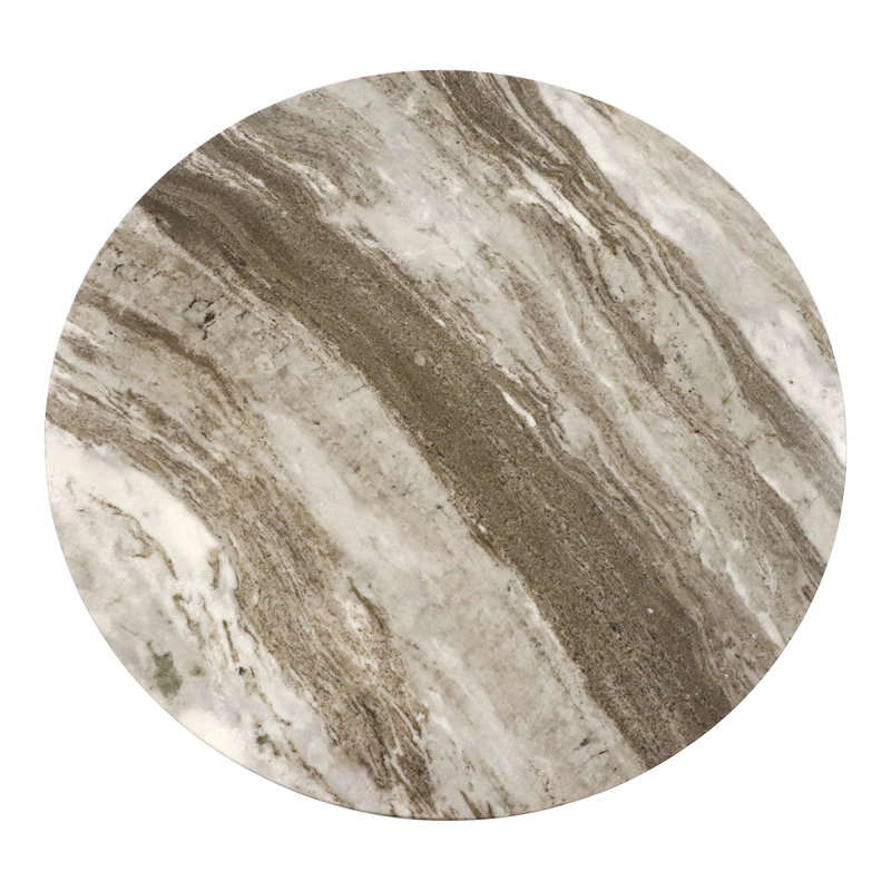 Marbelle - Martie Side Table - Toronto Sand Marble Finish