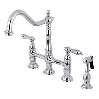 Kingston Brass Heritage 4-Hole Bridge Faucet