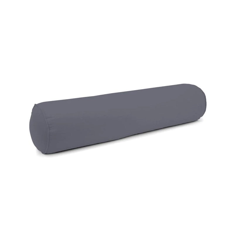Bolster Indoor/Outdoor Pillow Cover & Insert, Charcoal, 9" x 48"