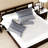 Luxurious Polyester Jacquard Bedding Sets, Navy Transitional Style For Home