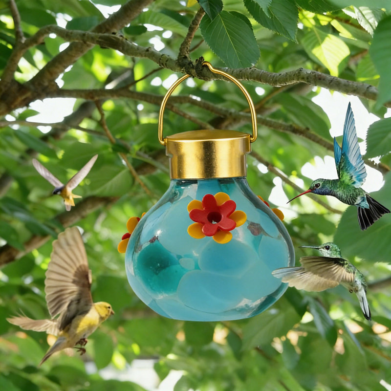 Décoration solaire d'extérieur à suspendre pour colibris, A