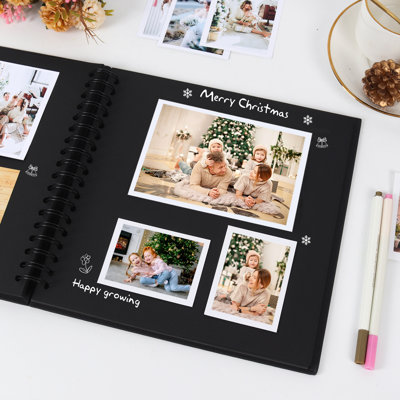 10 X 10 Inch Scrapbook Photo Album, 60 Pages Scrap Book Photo Album For Memory Book, Valentines Day Gifts, Memory Book For Wedding And Anniversary Family