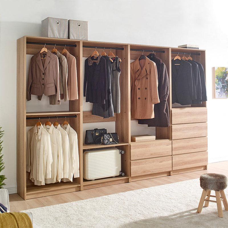 Kalinikos 125.6'' Closet System, Oak
