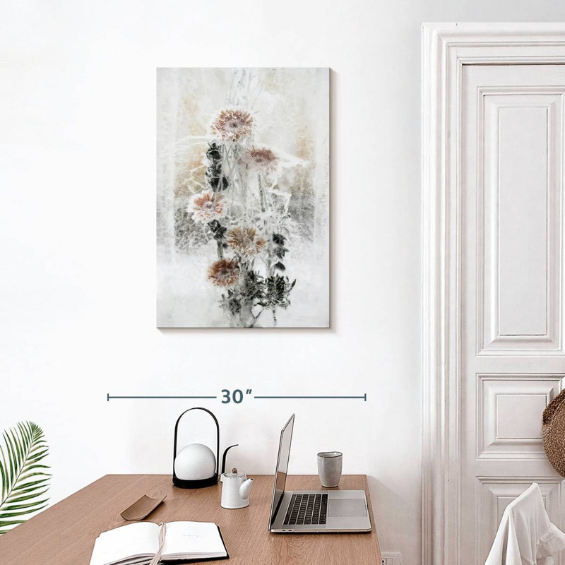 Harnek fleurs d'hiver, H 30 po x l 20 po